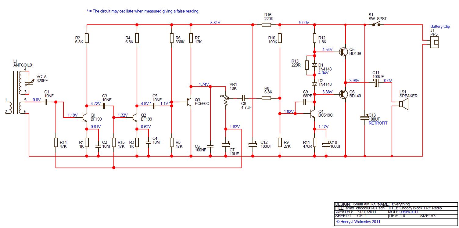 Useful Components Breadboard Transistor Radio schematic diagram of cmc 707 am radio receiver 