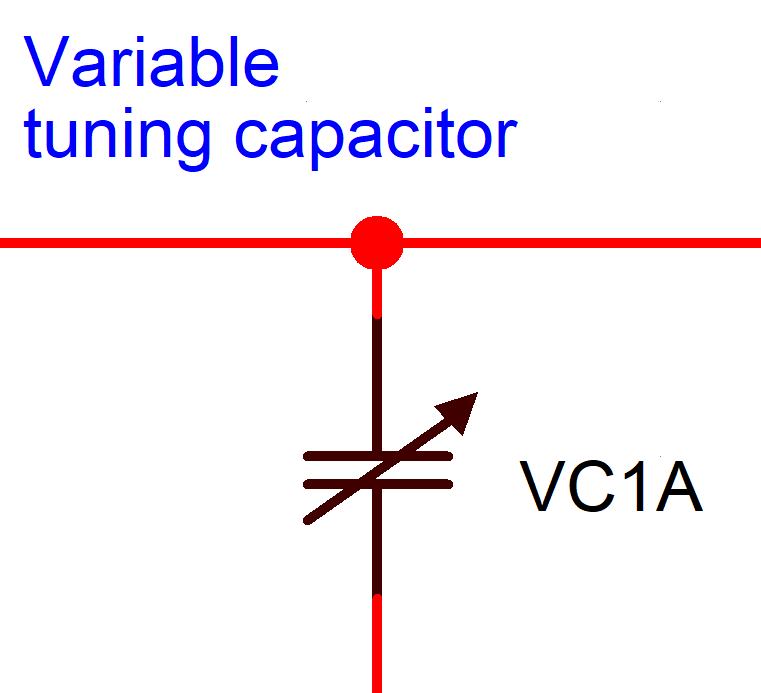 click to enlarge Variable Capacitor VC1
Electronic Schematic Symbol