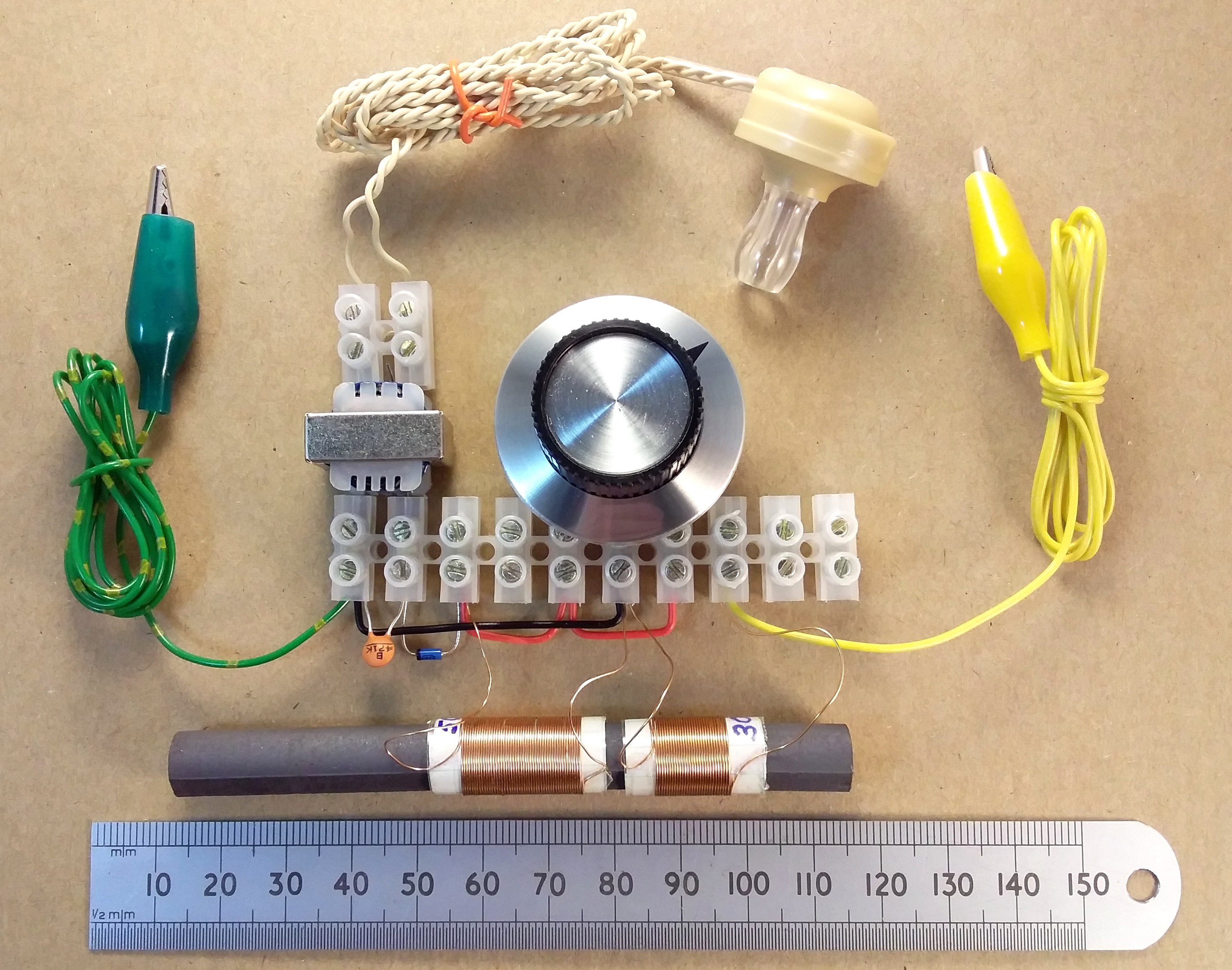 Choccy Block Crystal Set Radio Kit Of Electronic Parts 