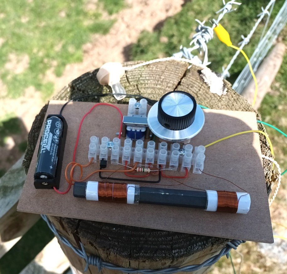 click to enlarge HJW
Electronics Single Transistor Radio Kit Testing On Dartmoor
2