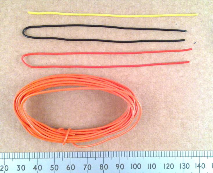 Solid core 1/0.6
          copper wire various colours