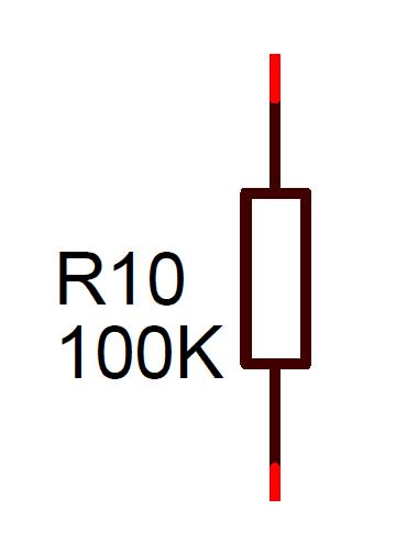 100K Ohm Resistor
      Schematic Symbol