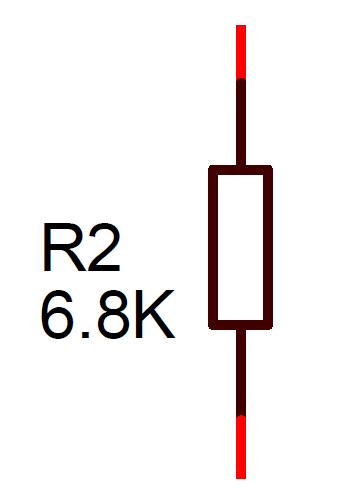 6.8K Ohm Resistor Schematic Symbol