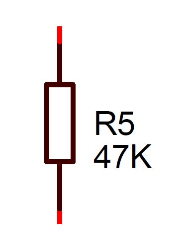 47K Ohm Resistor Schematic Symbol