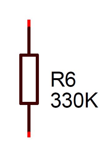 330K Ohm Resistor Schematic Symbol