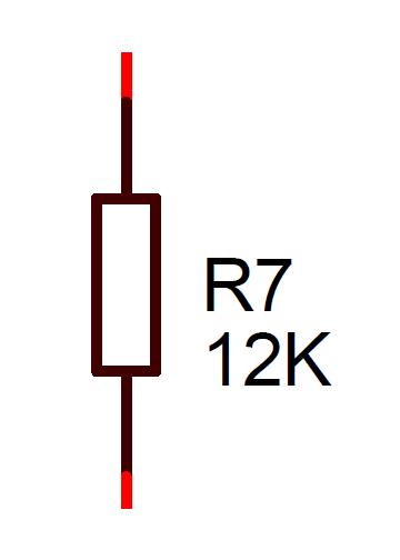 12K Ohm Resistor Schematic Symbol