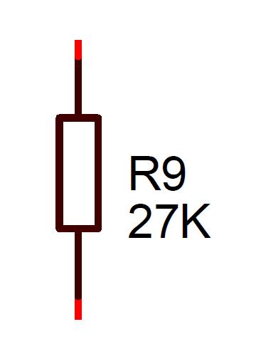 27K Ohm Resistor Schematic Symbol
