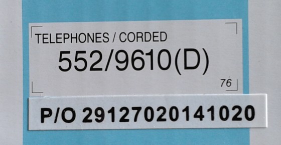 Argos item label for
          basic desk phone